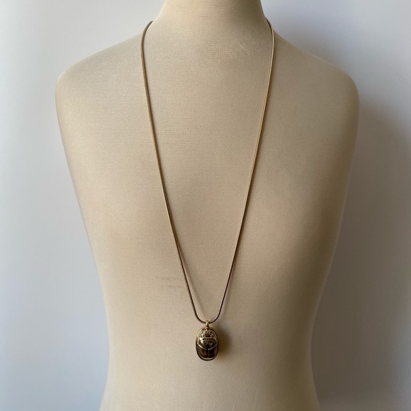 Scarab beetle necklace from Banana Republic